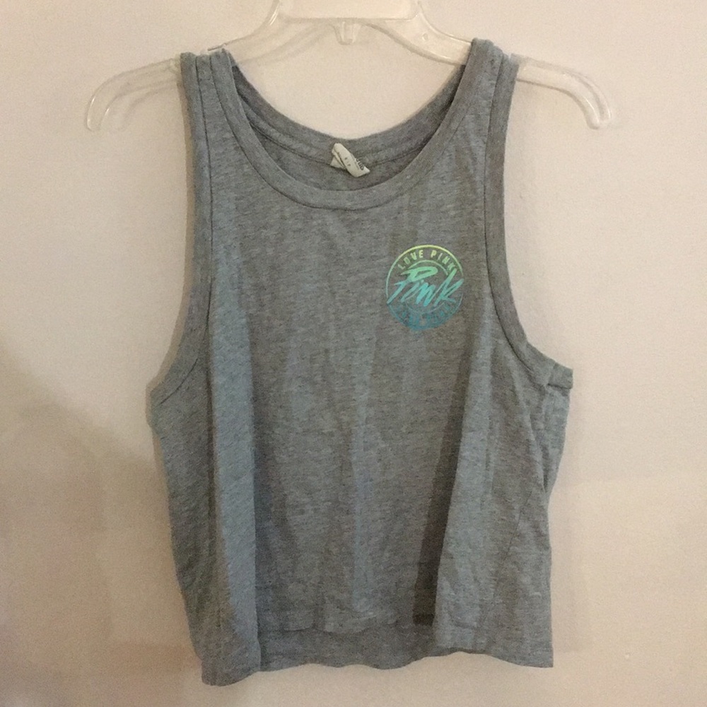 PINK by VS gray muscle tee